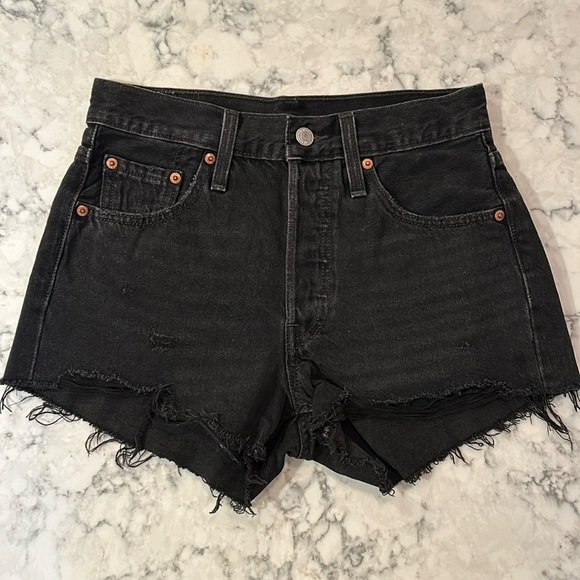 Levi's Pants - Levi’s 501 Black Jean Shorts size 25